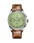 Breitling Premier B09 Chronograph 40mm Pistachio Green Dial on alligator leather strap - Facing