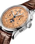 Breitling Premier B25 Datora 42mm Copper Dial on alligator leather strap - Three-Quarter View