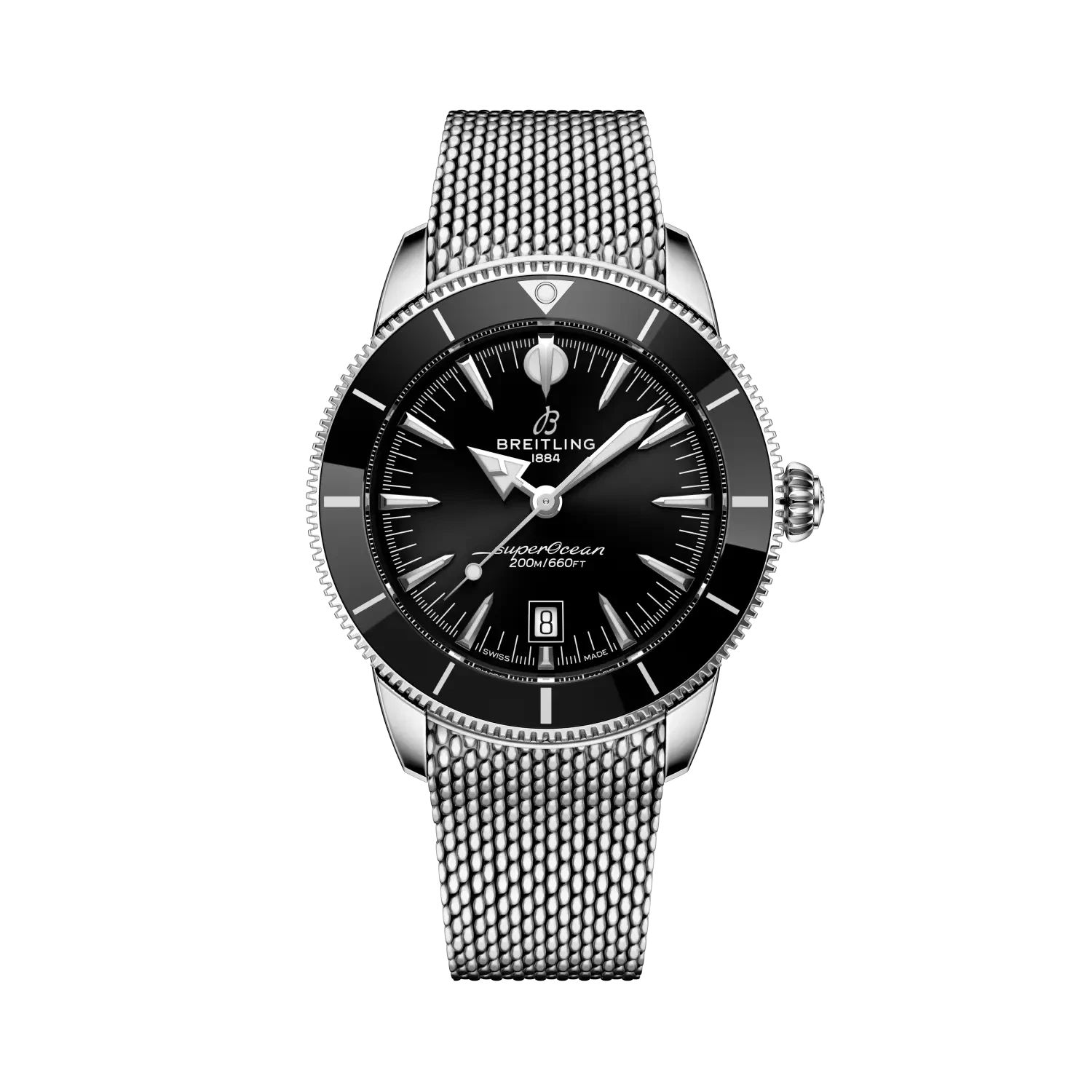 Breitling Superocean Heritage B31 Automatic 44mm Black Dial on stainless steel strap - Facing