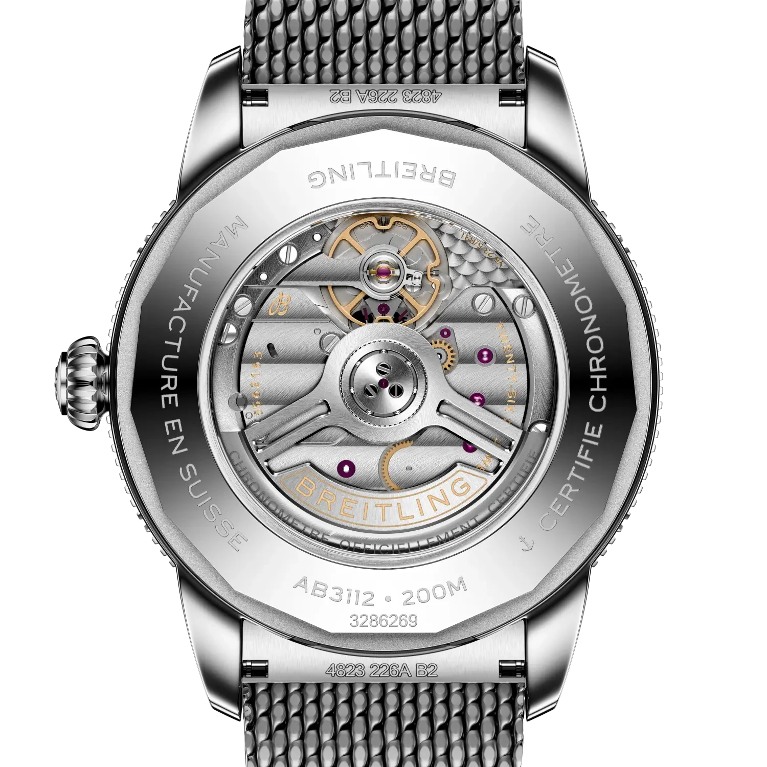 Breitling Superocean Heritage B31 Automatic 44mm Green Dial on stainless steel strap - Caseback