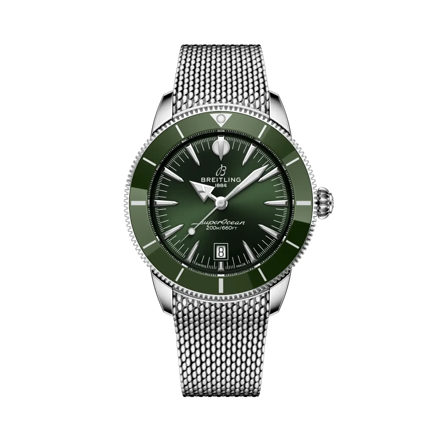Breitling Superocean Heritage B31 Automatic 44mm Green Dial on stainless steel strap - Facing