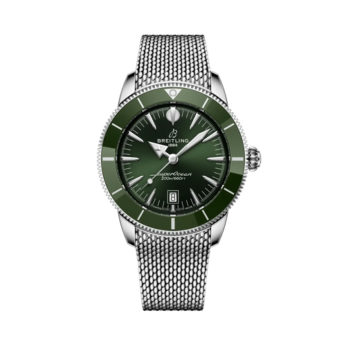 Breitling Superocean Heritage B31 Automatic 44mm Green Dial on stainless steel strap - Facing