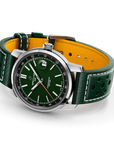 Breitling Top Time B31 38mm Green Dial on calfskin leather strap - Closed Bracelet