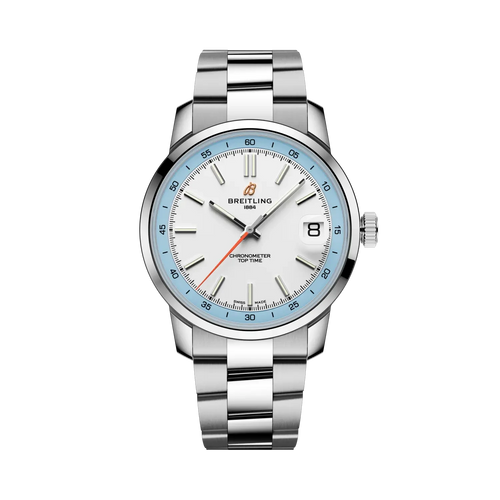 Breitling Top Time B31 38mm Cream Dial on stainless steel strap - Facing
