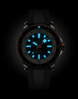 Breitling Superocean Automatic 42mm Black Dial on rubber strap - Lume Shot