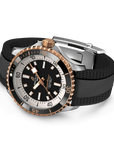 Breitling Superocean Automatic 42mm Black Dial on rubber strap - Closed Bracelet