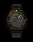 Breitling Chronomat 28mm Mother-Of-Pearl Dial on stainless steel & 18k red gold strap - Lume Shot
