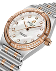 Breitling Chronomat 28mm Mother-Of-Pearl Dial on stainless steel & 18k red gold strap - Three-Quarter View