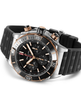Breitling Super Chronomat B01 44mm Black Dial on rubber strap - Closed Bracelet