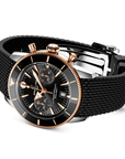 Breitling Superocean Heritage B01 Chronograph 42mm Black Dial on rubber strap - Closed Bracelet