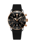 Breitling Superocean Heritage B01 Chronograph 42mm Black Dial on rubber strap - Facing