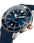 Breitling Superocean Heritage B31 Automatic 44mm Blue Dial on rubber strap - Three-Quarter View
