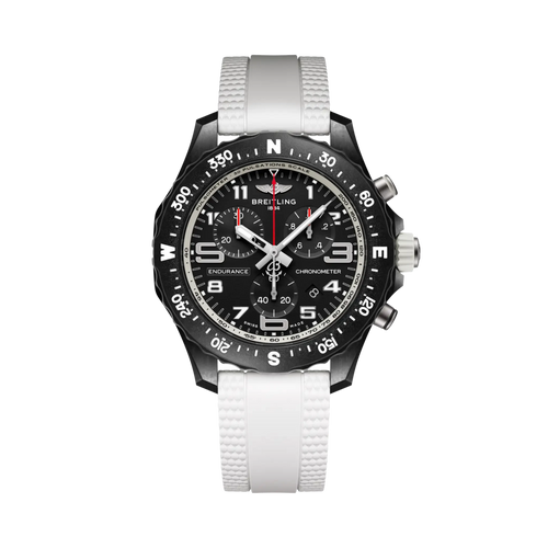 Breitling Endurance Pro 38mm Black Dial on rubber strap - Facing