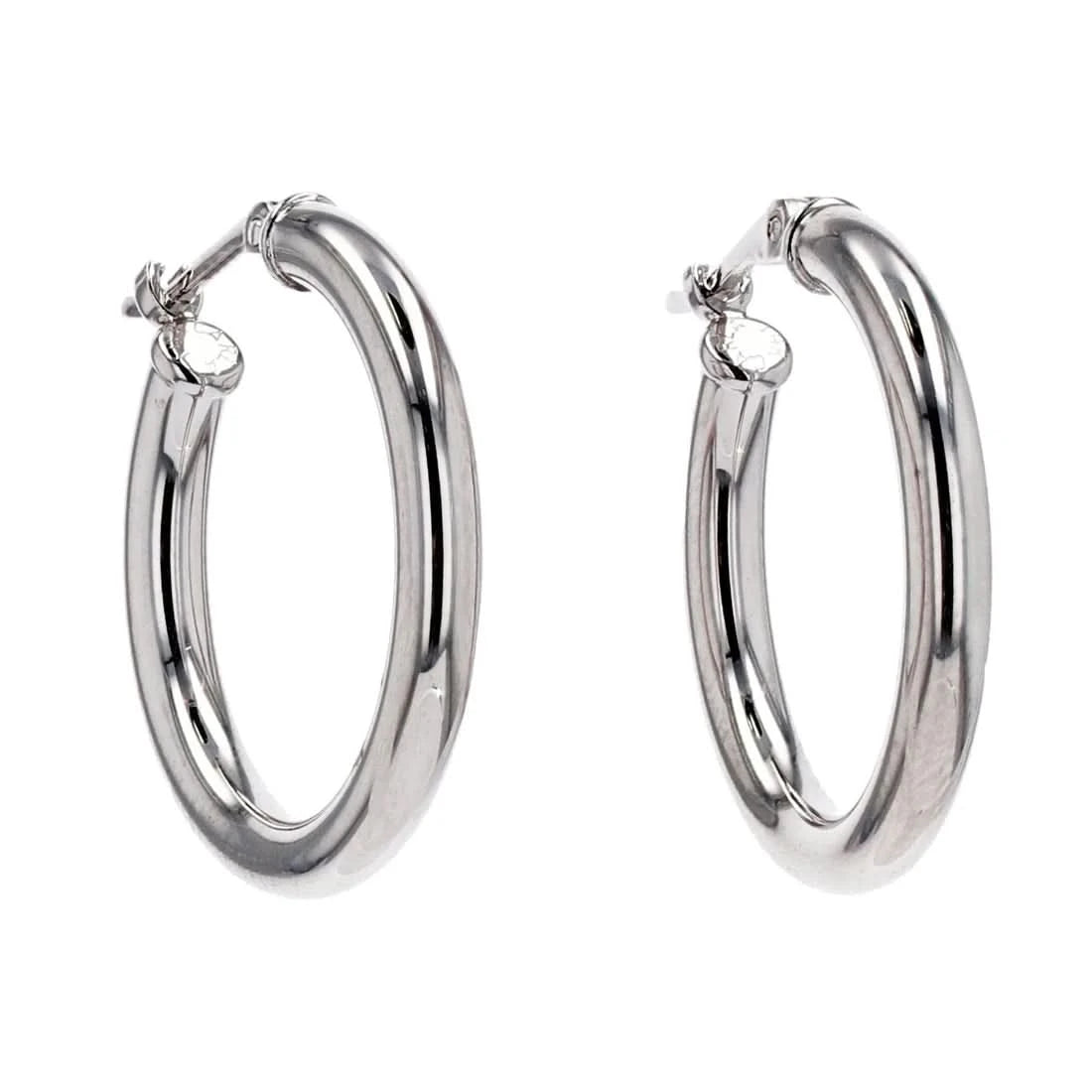 White Gold 2.5mm Tube Hoops by Carla | Nancy B. - Skeie's Jewelers