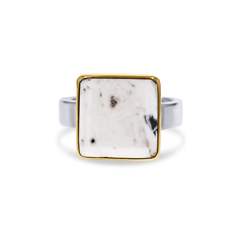 Arianna Nicolai White Buffalo Turquoise Sterling Silver Ring