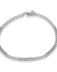 white bracelet with  diamonds on a white background