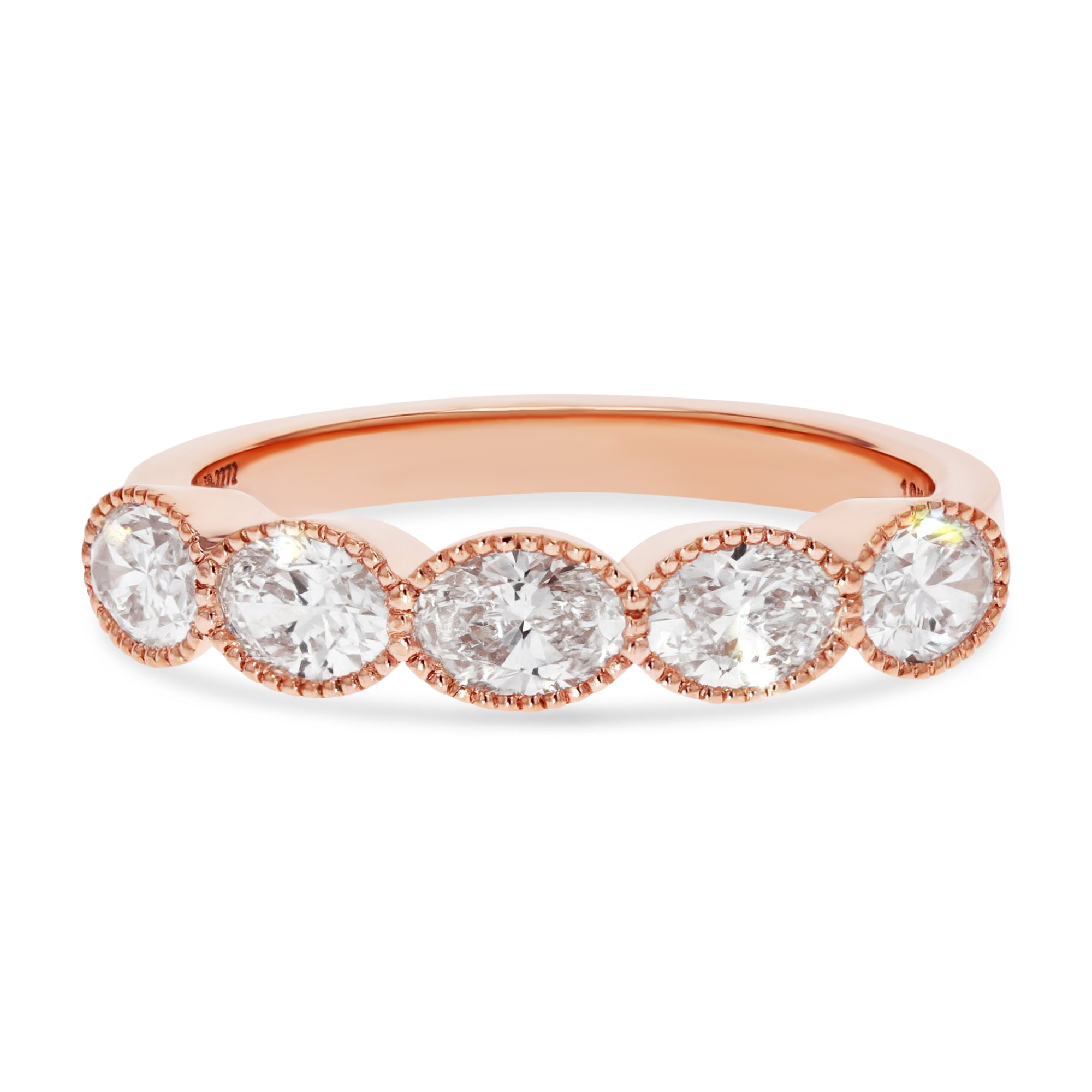 Skeie's Legacy Collection Beaded Oval Diamond Band - Skeie's Jewelers
