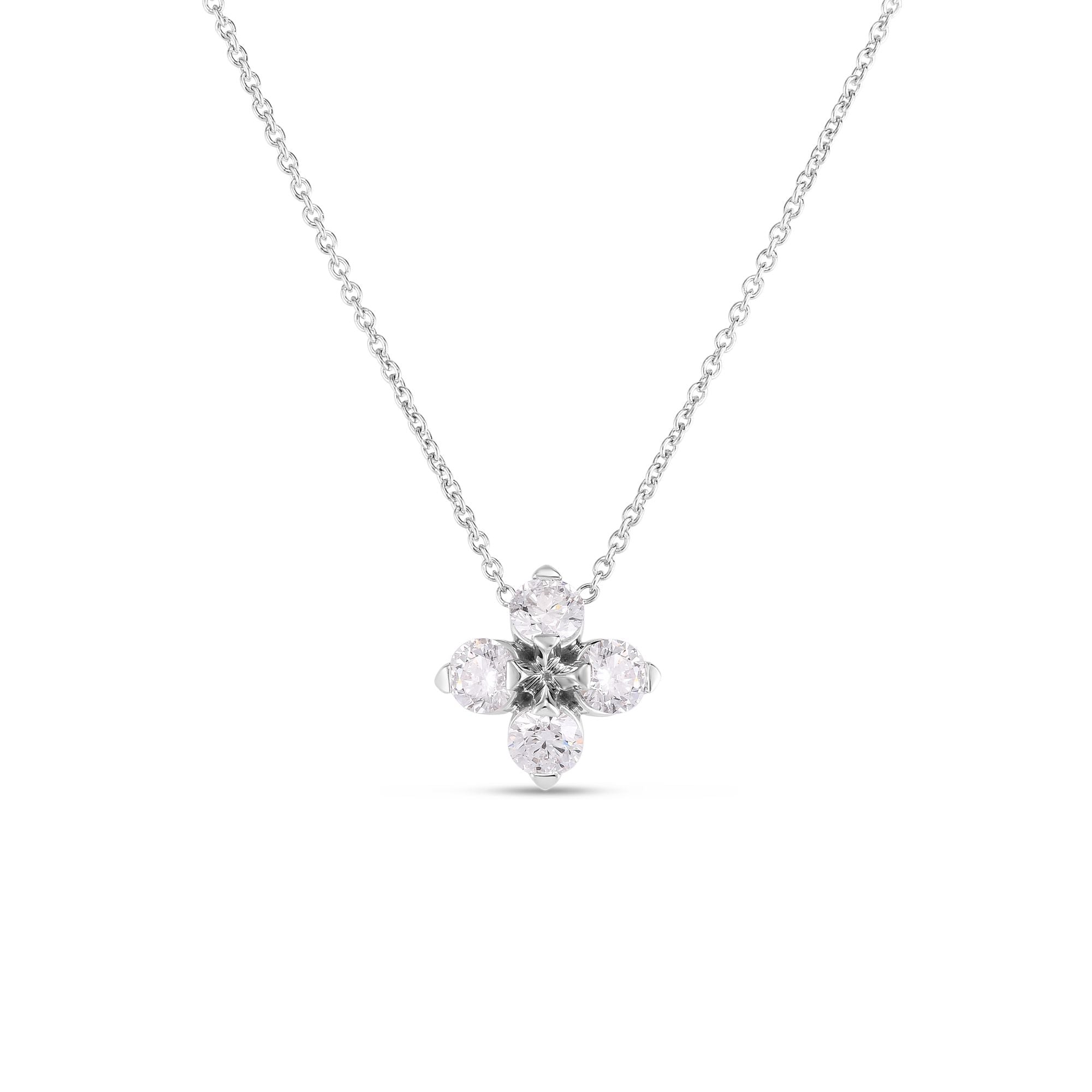 Roberto Coin Diamond Flower Pendant - Skeie's Jewelers