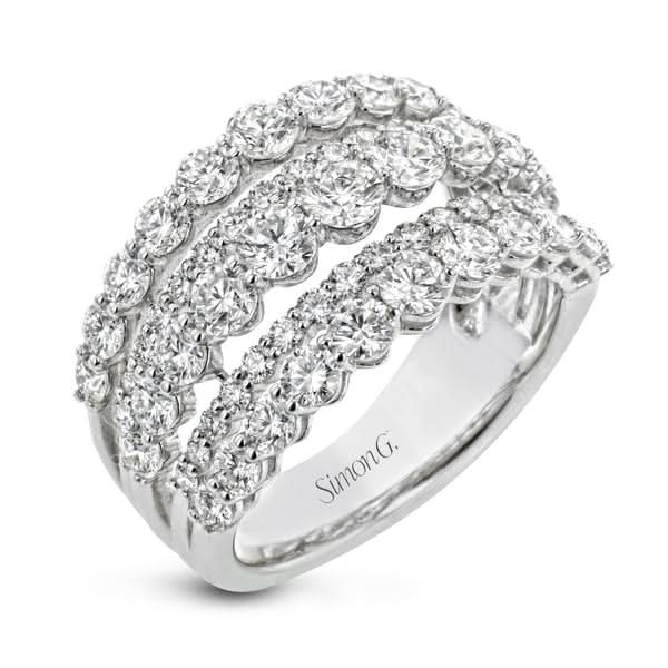 Simon G. LR2623 2.91 Carat Diamond Fashion Ring in 18K White Gold