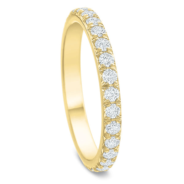 The French Cut Half-Round Diamond Band