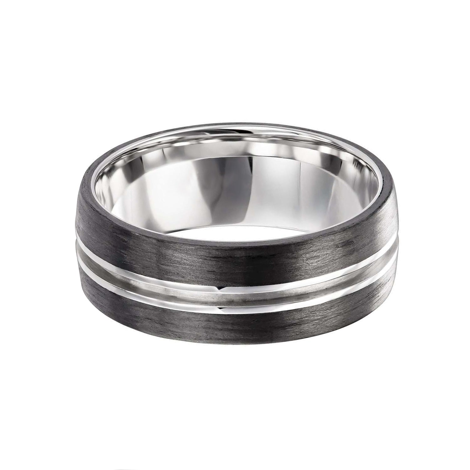 Furrer Jacot Palladium with Carbon Edges Band - Skeie's Jewelers