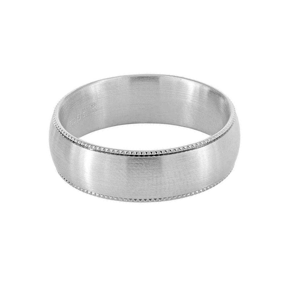 Furrer Jacot Satin Center Milgrain Edges - Skeie's Jewelers