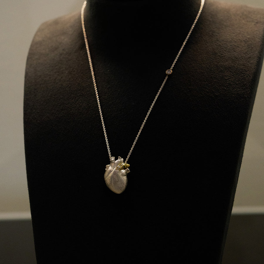 A custom heart pendant by Skeie's.