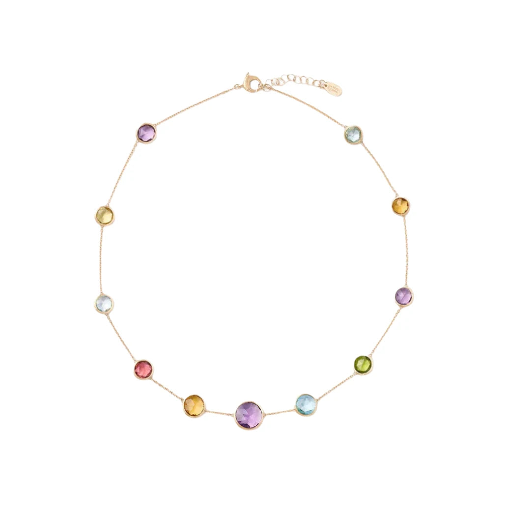 Marco Bicego® 'Jaipur' Yellow Gold Mixed Gemstone Necklace - Skeie's Jewelers