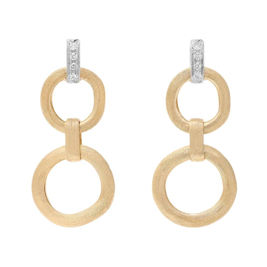 Marco Bicego® 'Jaipur' Mixed Gold Diamond Double Link Earrings