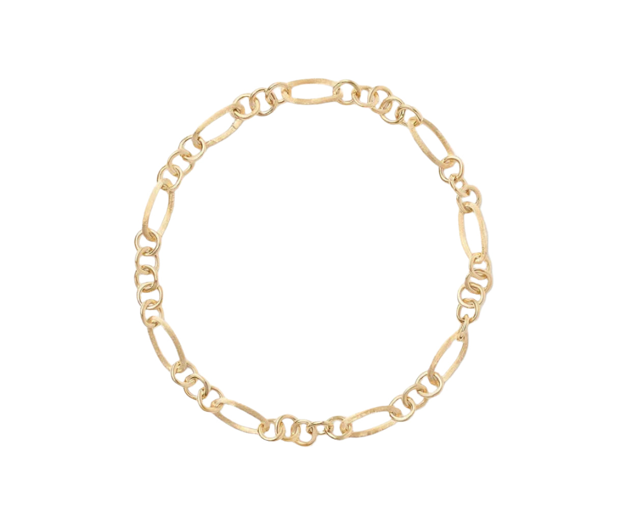 Marco Bicego Yellow Gold Engraved & Polished Link Necklace - Skeie's Jewelers