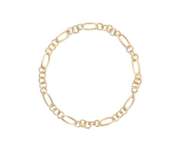 Marco Bicego Yellow Gold Engraved & Polished Link Necklace