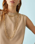 Marco Bicego Yellow Gold Engraved & Polished Link Necklace - Skeie's Jewelers