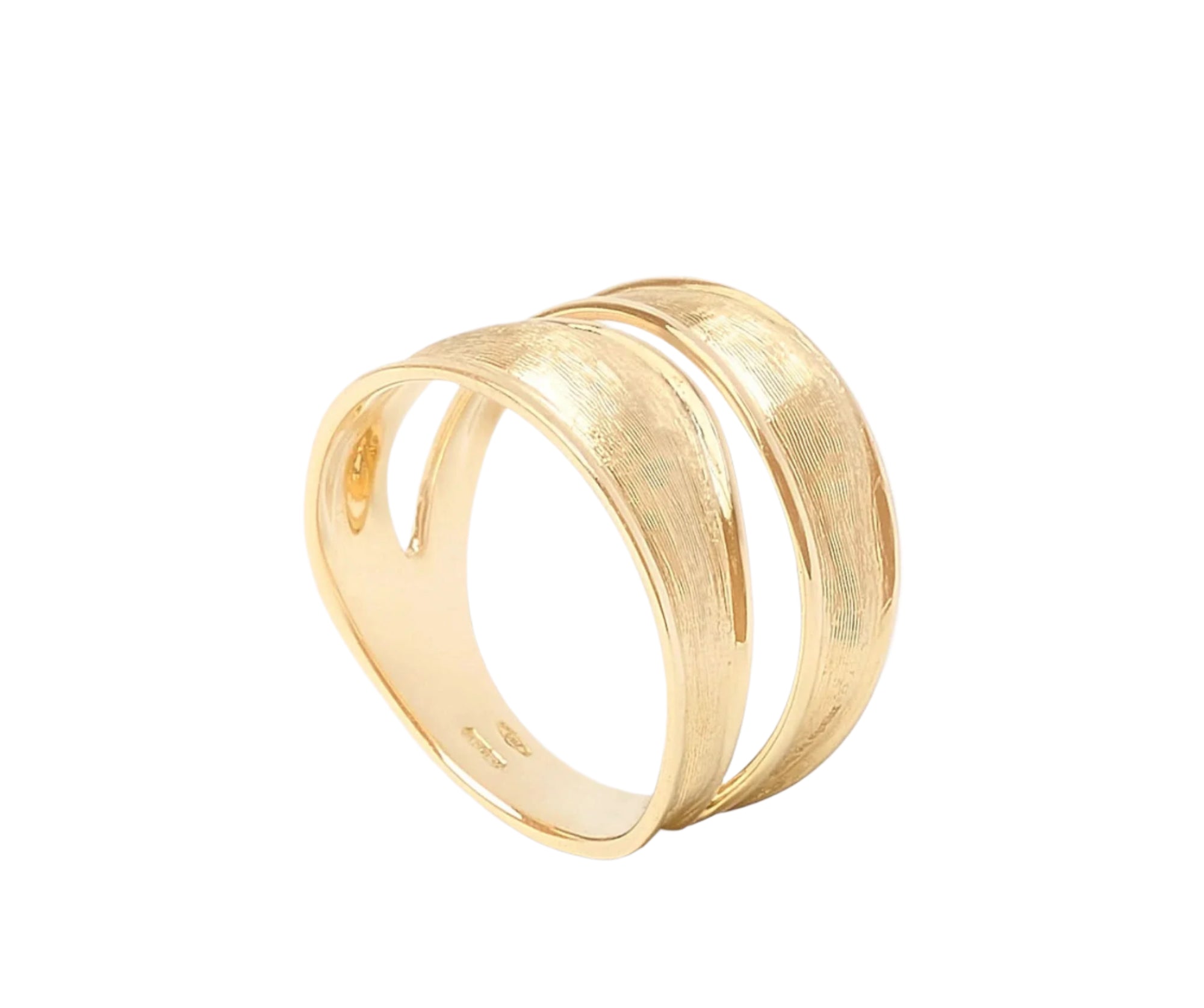 Marco Bicego Lunaria 18K Yellow Gold Split Band Ring - Skeie's Jewelers