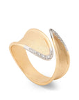 Marco Bicego 18k Yellow Gold Wrap Ring with Diamond Pave - Skeie's Jewelers