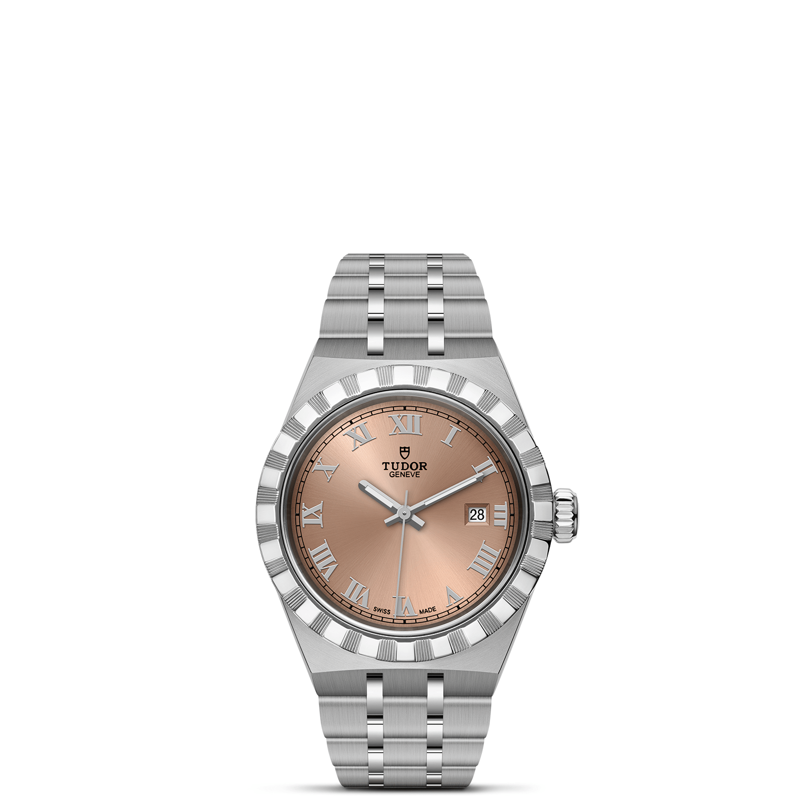 Tudor Royal 28mm Salmon Roman Dial Steel Case - M28300-0008 - Skeie's Jewelers