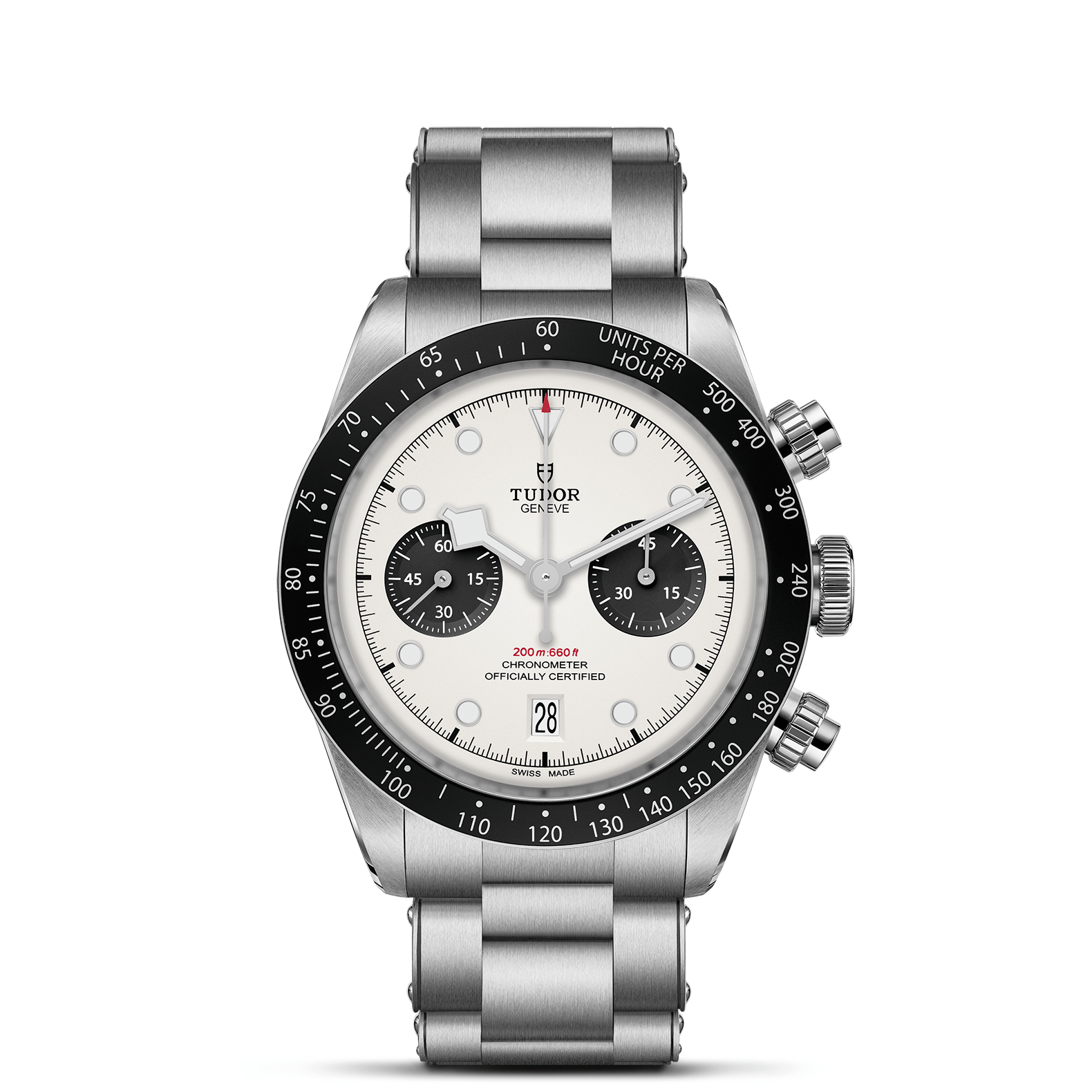 Tudor Black Bay Chrono White Dial on 3-Link Bracelet - m79360n-0012 - Skeie's Jewelers