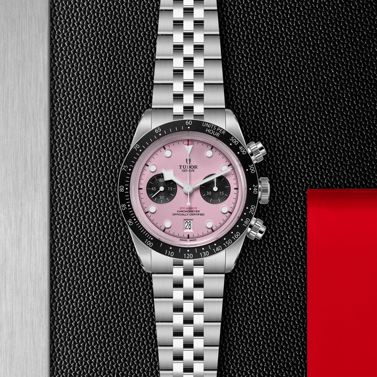 Tudor Black Bay Chrono Pink Dial -  M79360N-0019 - Skeie's Jewelers