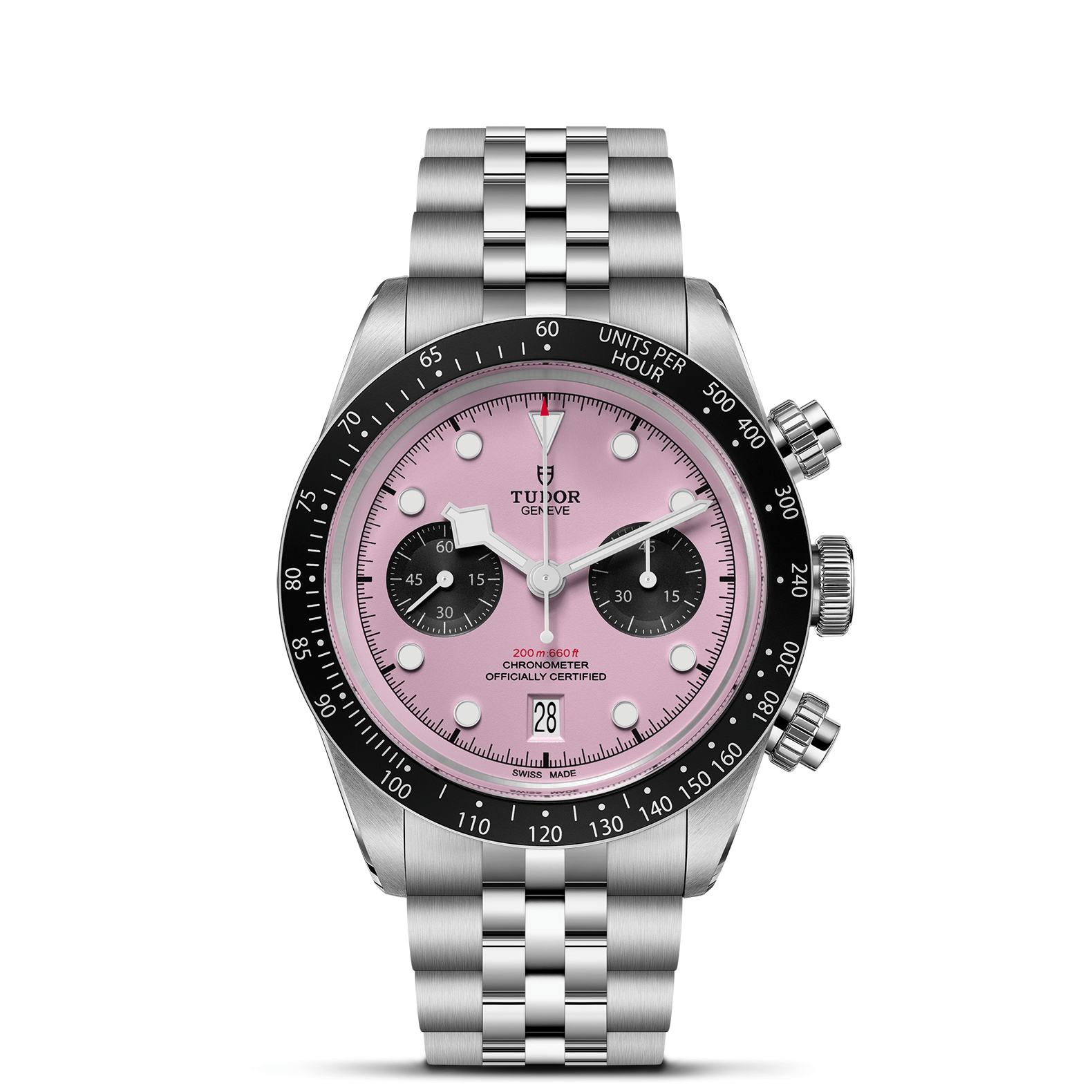 Tudor Black Bay Chrono Pink Dial -  M79360N-0019 - Skeie's Jewelers