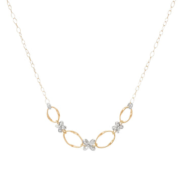 Marco Bicego® 'Marrakech' Mixed Gold Diamond Flower Necklace