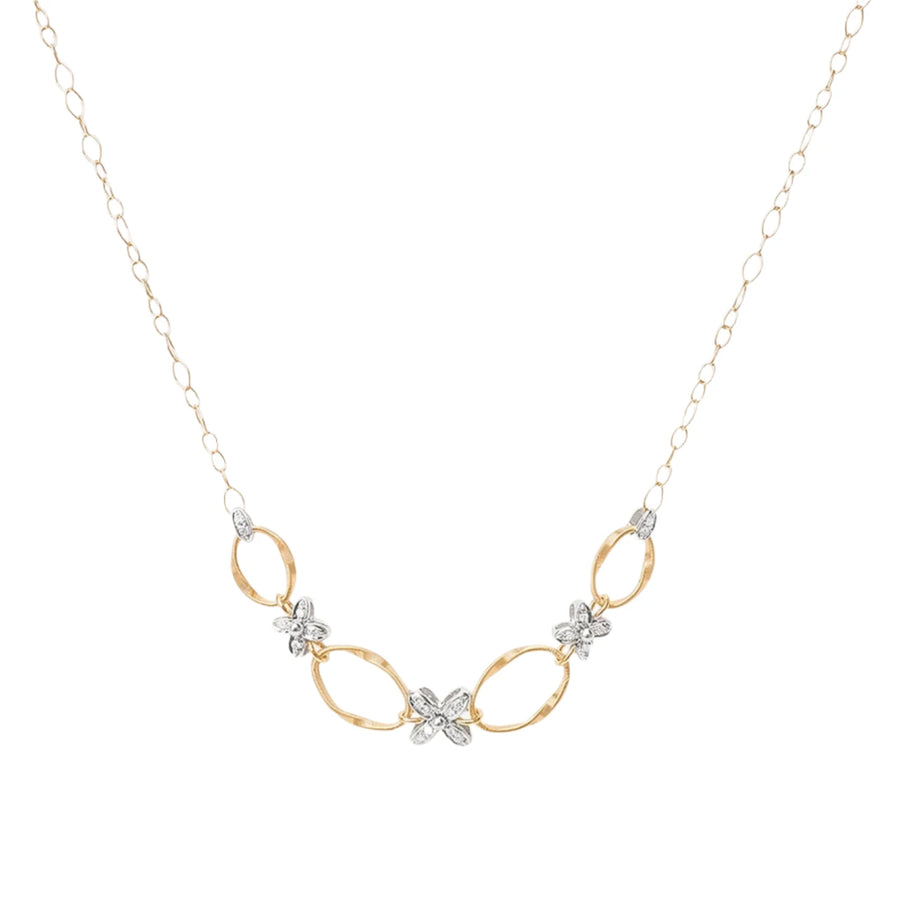 Marco Bicego® 'Marrakech' Mixed Gold Diamond Flower Necklace