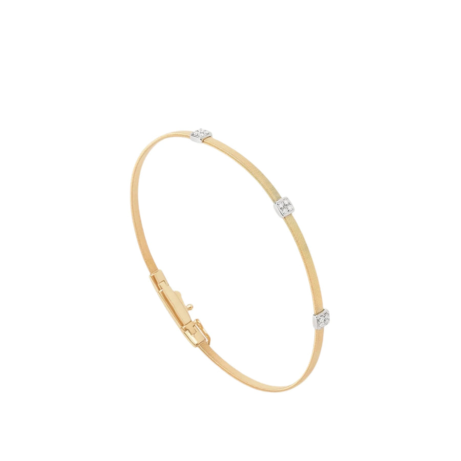 Marco Bicego® 'Masai' Gold & Diamond Three Station Bracelet