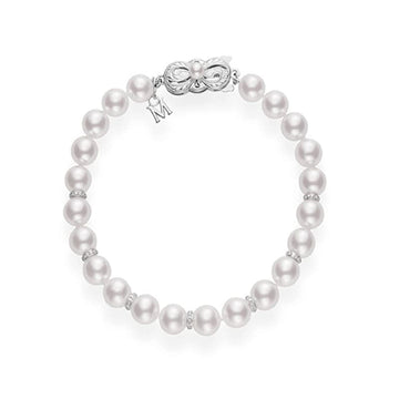 Mikimoto Akoya Cultured Pearl and Diamond Bracelet - Skeie's Jewelers