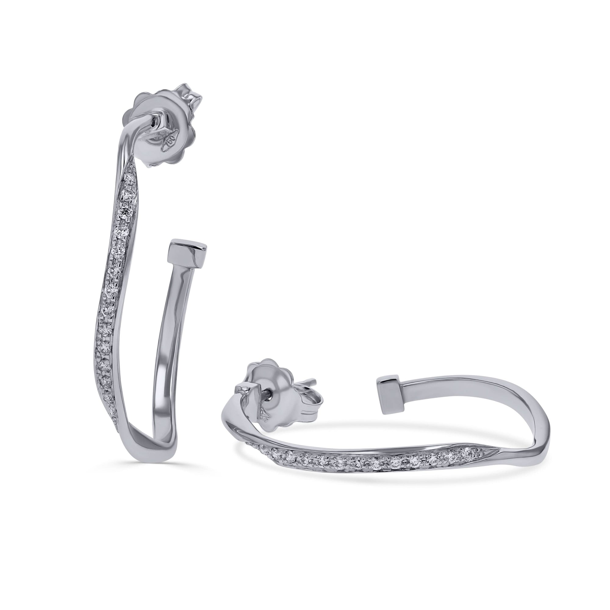 Marco Bicego White Gold Marrakech Diamond Hoops - Skeie's Jewelers