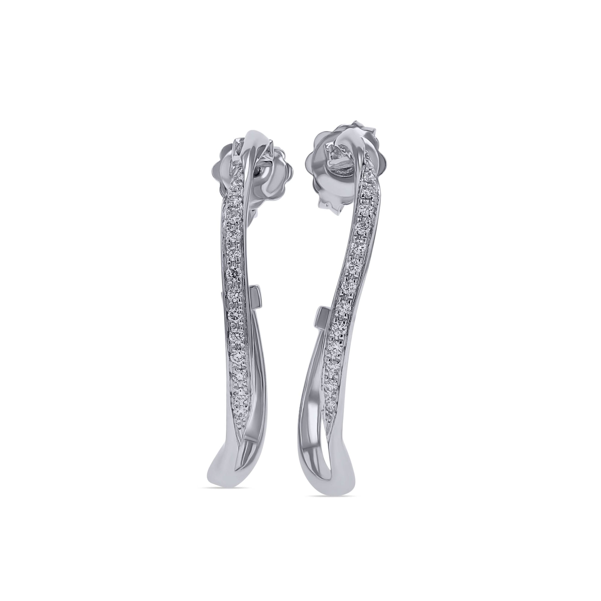 Marco Bicego White Gold Marrakech Diamond Hoops - Skeie's Jewelers