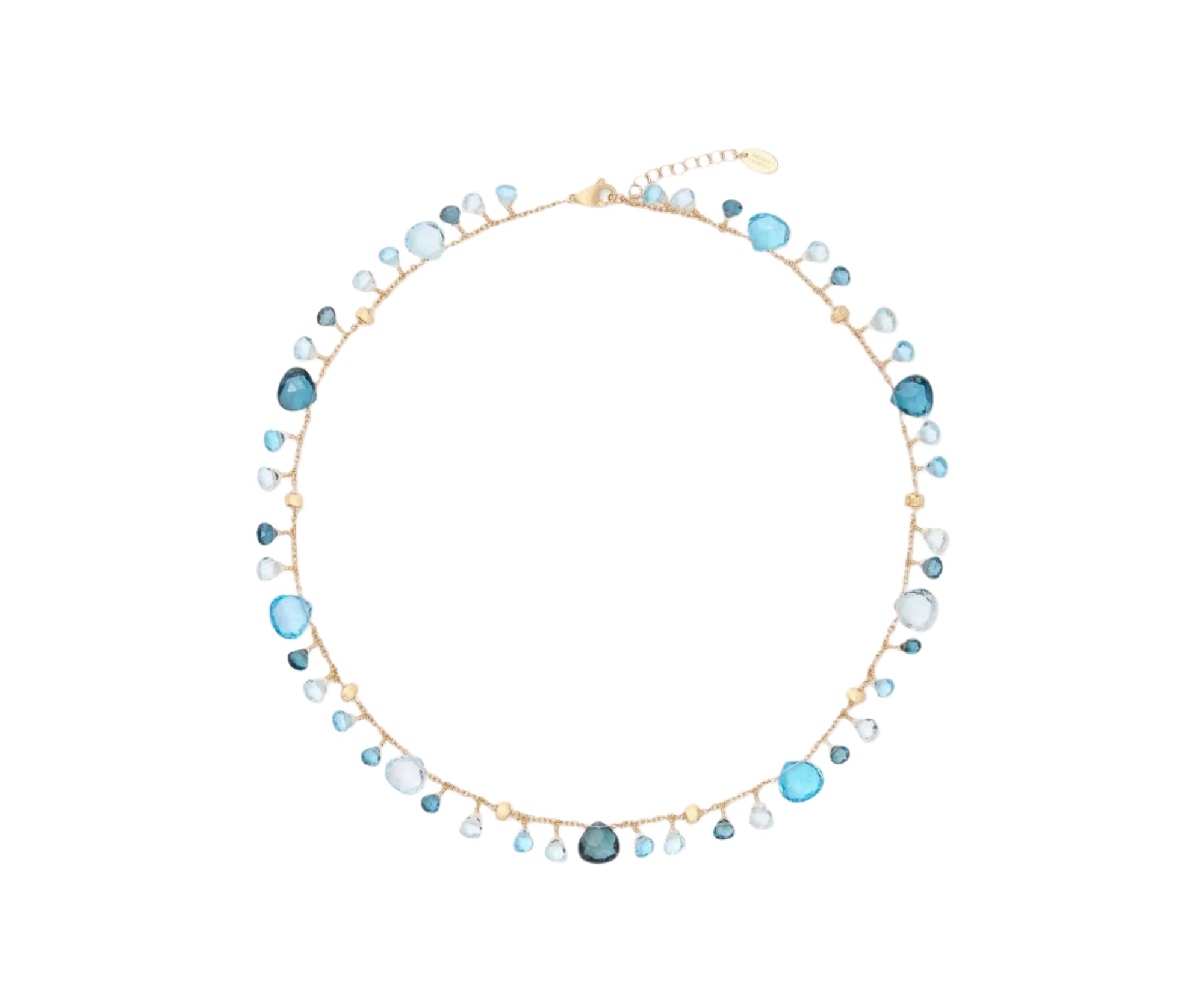 Marco Bicego Paradise Yellow Gold Mixed Topaz Single-Strand Necklace - Skeie's Jewelers