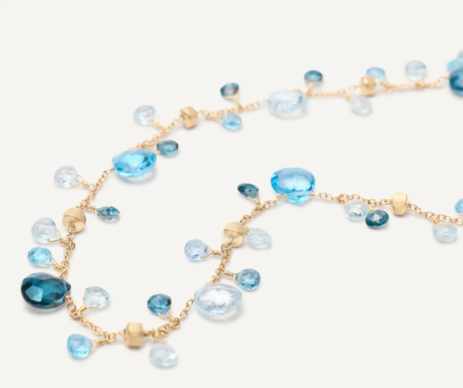 Marco Bicego Paradise Yellow Gold Mixed Topaz Single-Strand Necklace - Skeie's Jewelers