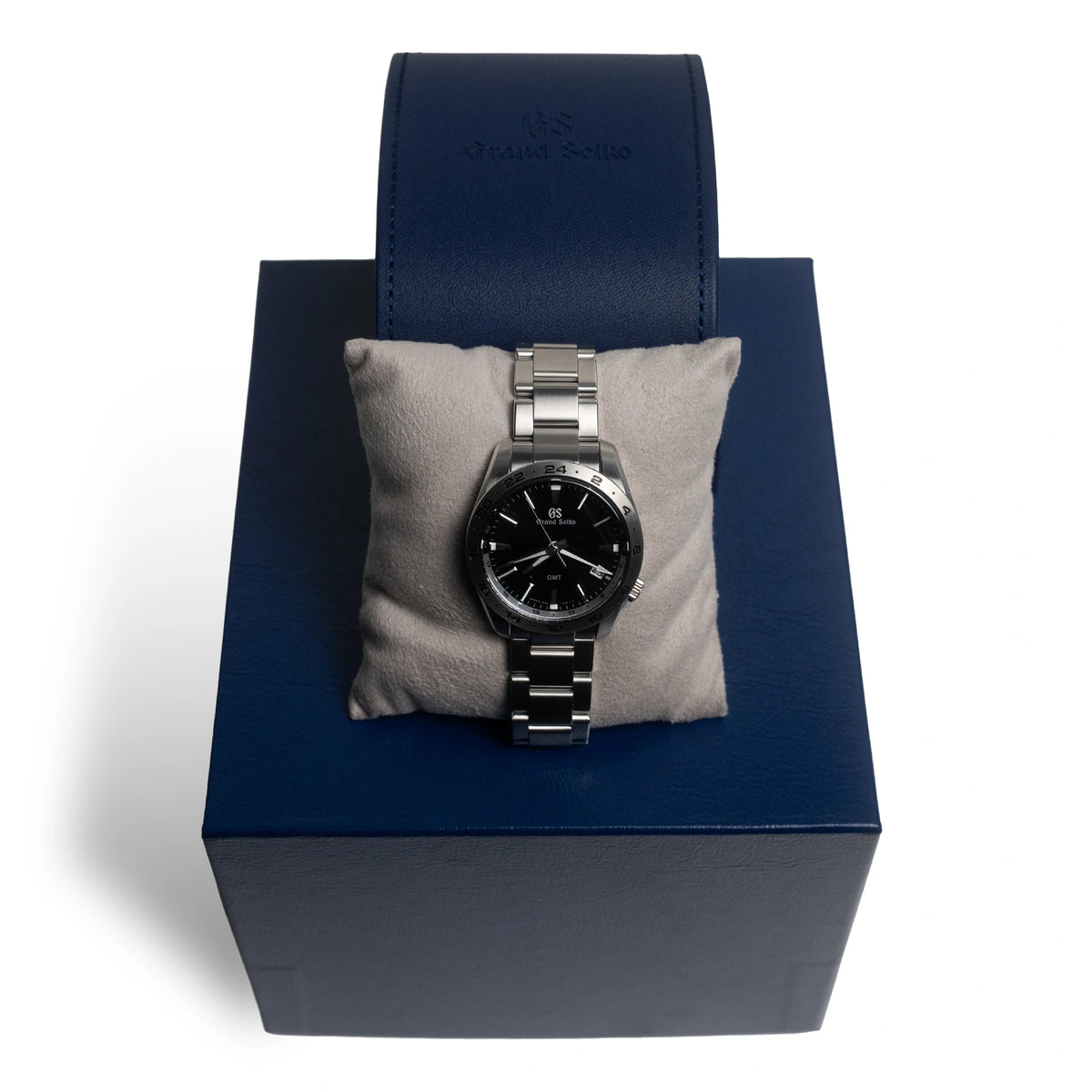 Pre-Owned Grand Seiko Sport Collection SBGN027 Quartz GMT Black Dial 39mm Watch