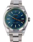 Pre-Owned Rolex Milgauss 116400GV Green Sapphire Crystal Black Dial Anti-Magnetic Watch