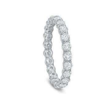 The Silk Prong Eternity Diamond Band - Skeie's Jewelers