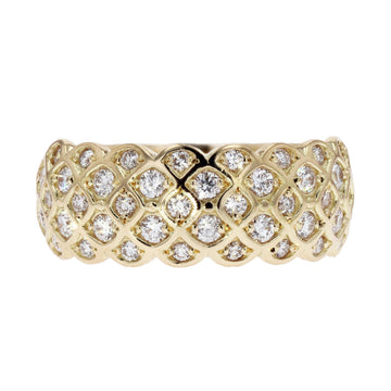 Precision Set Five Row Diamond Lattice Band Ring - Skeie's Jewelers